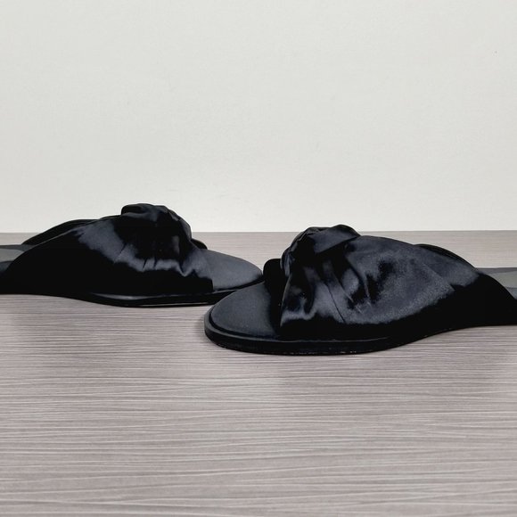 Leith Nevie Knotted Slide Sandal, Black Textile - Picture 6 of 11